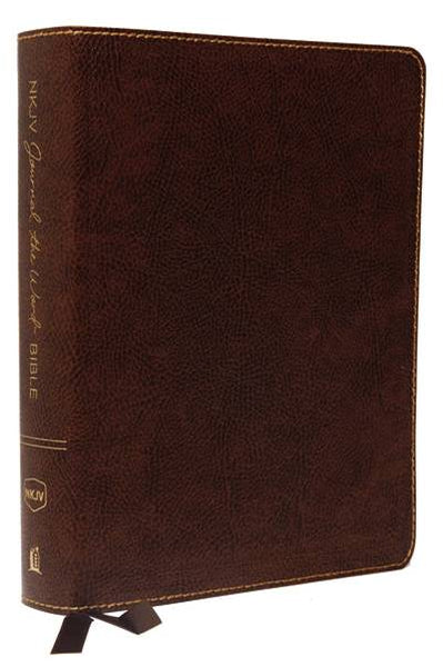 NKJV Bible - Journal the Word Large Print (Bonded Leather)