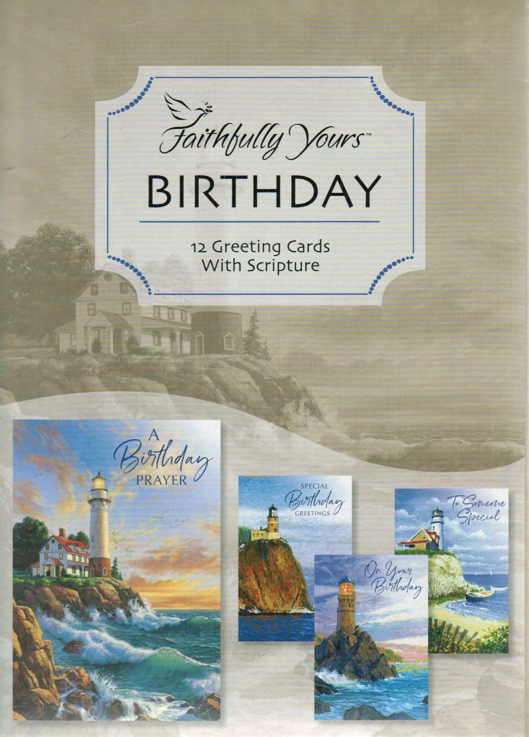 Faithfully Yours Greeting Cards - Birthday: Beacon of Faith