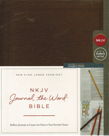 NKJV Bible - Journal the Word (Bonded Leather)