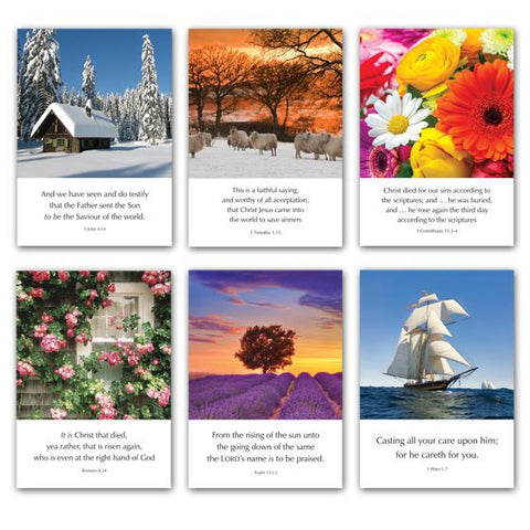 Scripture Greeting Cards 6" x 4"  - Assorted