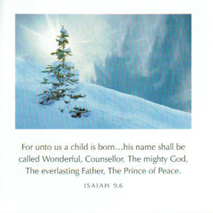 Scripture Greeting Cards 4" x 4"  - Isaiah 9:6
