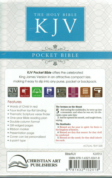 KJV Bible - Christian Art Pocket (Imitation)