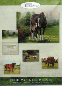 Shared Blessings Greeting Cards - Birthday: Beginnings (Horses)