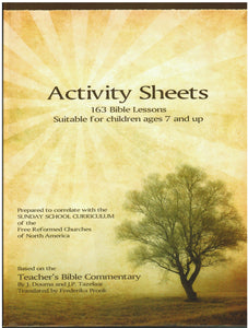 Teacher's Bible Commentary Activity Sheets with KJV Scripture References